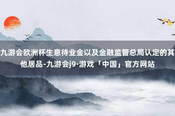 九游会欧洲杯生意待业金以及金融监管总局认定的其他居品-九游会j9·游戏「中国」官方网站