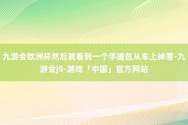 九游会欧洲杯然后就看到一个手提包从车上掉落-九游会j9·游戏「中国」官方网站