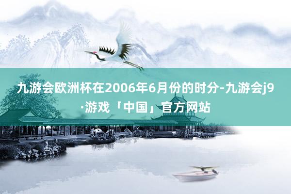九游会欧洲杯在2006年6月份的时分-九游会j9·游戏「中国」官方网站