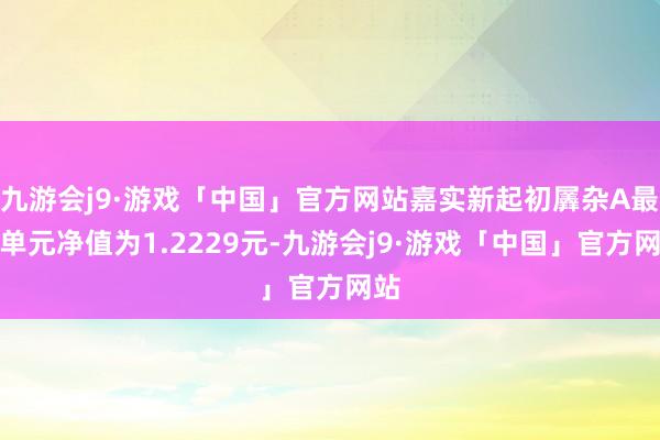 九游会j9·游戏「中国」官方网站嘉实新起初羼杂A最新单元净值为1.2229元-九游会j9·游戏「中国」官方网站