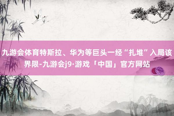 九游会体育特斯拉、华为等巨头一经“扎堆”入局该界限-九游会j9·游戏「中国」官方网站