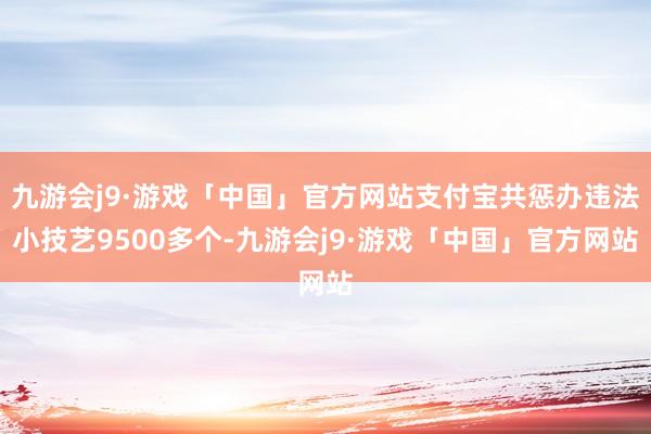 九游会j9·游戏「中国」官方网站支付宝共惩办违法小技艺9500多个-九游会j9·游戏「中国」官方网站