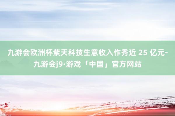 九游会欧洲杯紫天科技生意收入作秀近 25 亿元-九游会j9·游戏「中国」官方网站